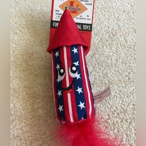 NWT Patriotic Firecracker Cat Toy
